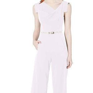 Black halo size 8P or 8 petite white Jackie jumpsuit